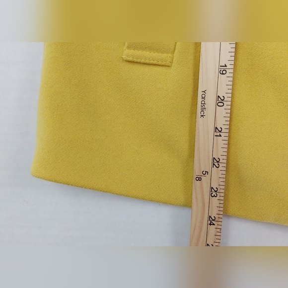 United Colors Of Benetton Duffle Coat Womens Size 6 Yellow Jacket Full Zip Wool - Picture 5 of 11